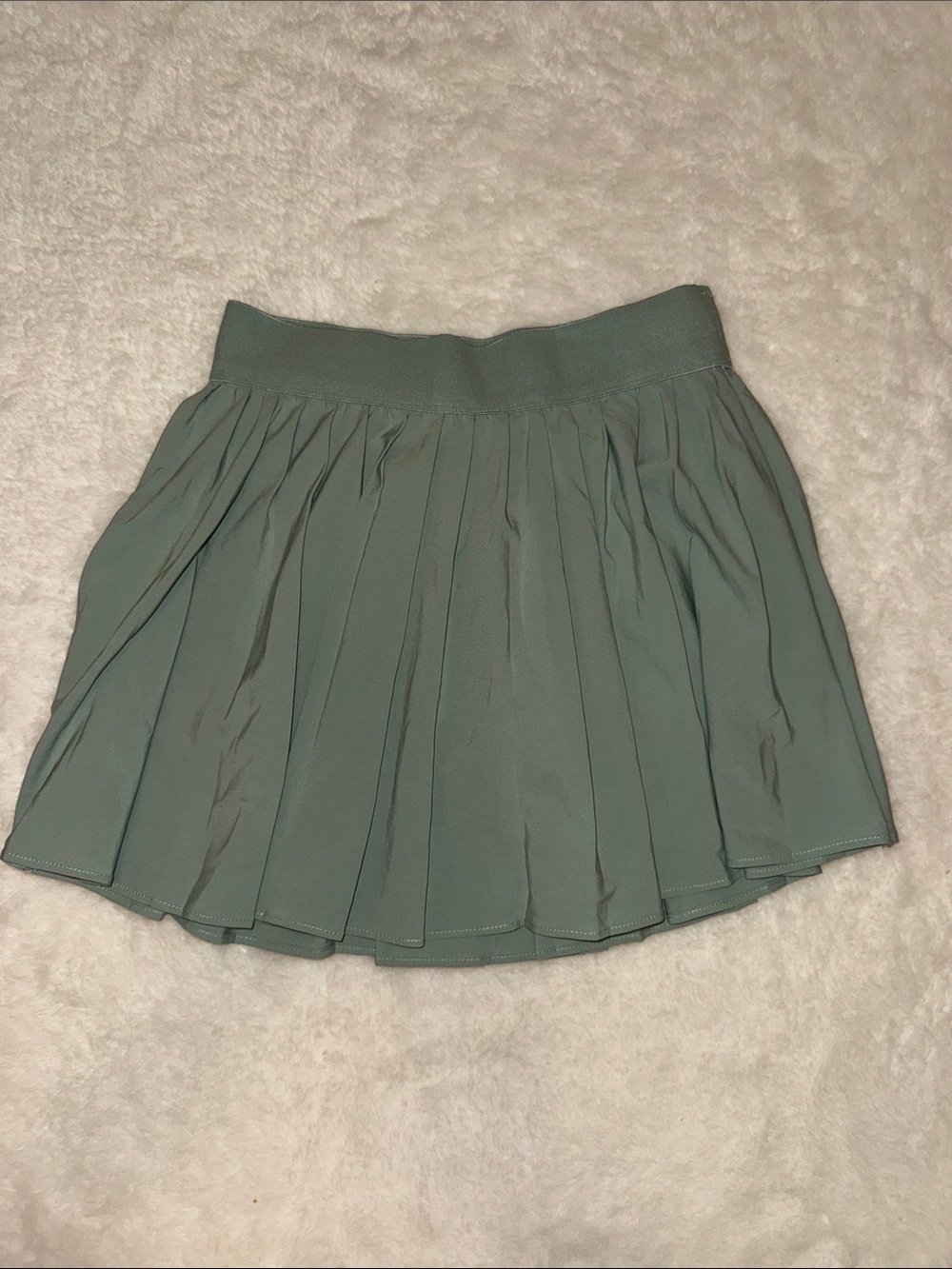 Garage Sage Green Pleated Athletic Skirt